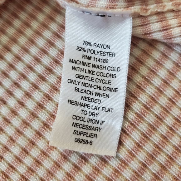 LIZ CLAIBORNE Striped Ribbed Lightweight Sweater Tunic M - Picture 5 of 9